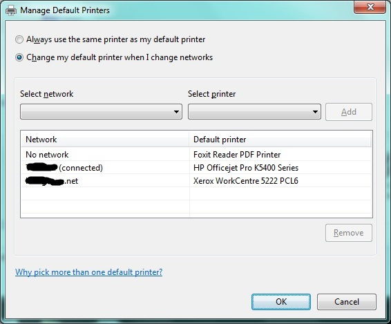 Default Printers