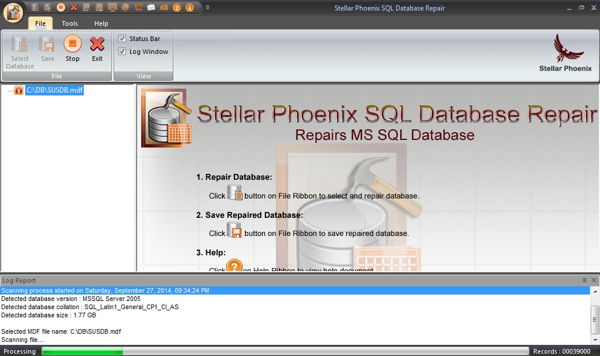 Scanning Damanged SQL Database