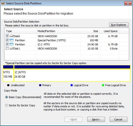 Source Disk Clone