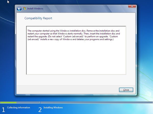 Windows 7 Repair Error
