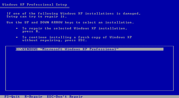 Windows XP Repair